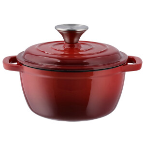 SILVERCREST Gietijzeren pan 16 cm 1,3 L (Rood)