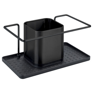 Wasbakorganizer (vierkant/antraciet)