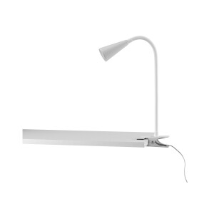 LIVARNO home LED-klemlamp met flexibele arm (Clip-lamp, Wit)