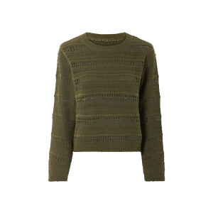 esmara Gebreide trui dames (Kaki, XS (32/34))