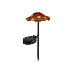 LIVARNO home Solar LED-paddenstoel (Stippen/oranje)
