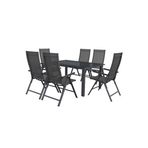 LIVARNO home Aluminium tuinset Houston 7-delig