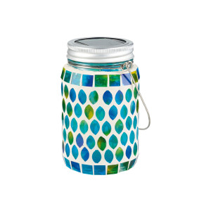 LIVARNO home Gesoldeerd glas met LED, beschilderd of mozaïek (Blauw)