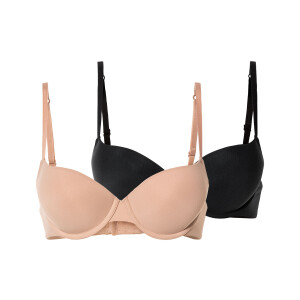 esmara Dames push-up beha&apos;s (Zwart/beige, 85B)
