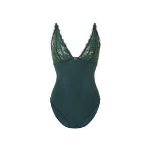 esmara Dames kanten body (S (36/38), Groen)