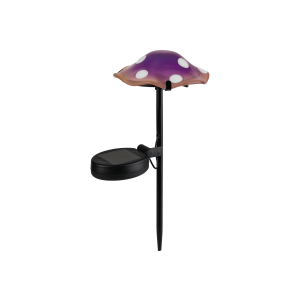 LIVARNO home Solar LED-paddenstoel (Stippen/paars)