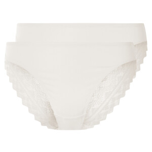 esmara 2 dames slips (Wit, XS (32/34))