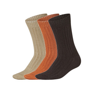esmara Set van 3 paar thermo huissokken (beige/oranje/bruin, 35-38)
