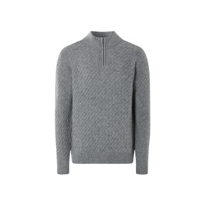 LIVERGY Gebreide heren trui (Grijs/print, XXL)