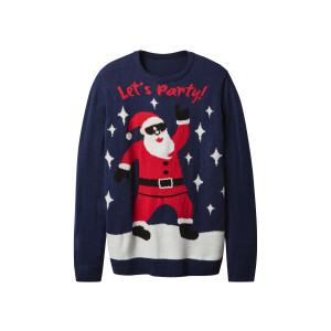 esmara Men Heren kersttrui met lampjes (Marineblauw, XXL)