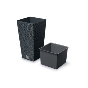 Prosperplast Bloempot Furu Square (Antraciet, 265x265x500)