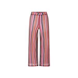 esmara Dames broek - Wide leg (Rood/gestreept, L (44/46))