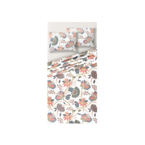 LIVARNO home Satijnen dekbedovertrekset 240 x 220 cm (Lichtroze/bloemen)