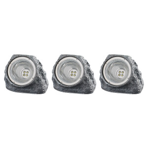 LIVARNO home LED-solarlampen (3 stuks grijs)