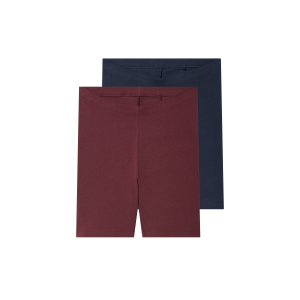 esmara 2 Korte kinder leggings (donkerrood/navy, 134/140)