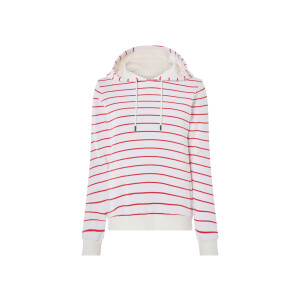 esmara Dames hoodie (Rood/wit, L (44/46))