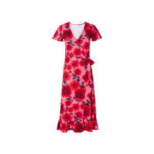 esmara Dames wikkeljurk (M, Patroon roze/rood)