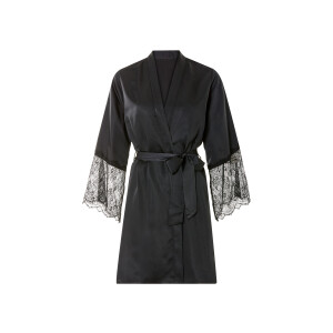 esmara Satijnen dames kimono (Zwart, XS (32/34))