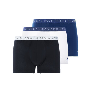 LIVERGY 3 heren boxers (Wit/donkerblauw/blauw, L)