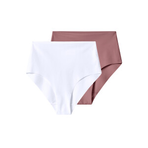 esmara Set van 2 dames onderbroeken (Roze/wit, S (36/38))