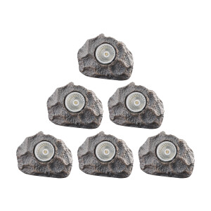 LIVARNO home LED-solarlampen (6 stuks grijs)