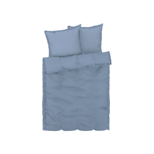LIVARNO home Satijnen dekbedovertrek 200 x 200 cm (Blauw)