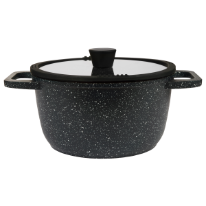 SILVERCREST Aluminium kookpan 24 cm (granietlook zwart)