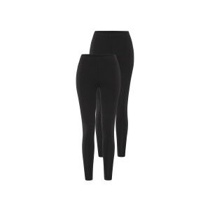 esmara 2 dames leggings (Zwart, L (44/46))