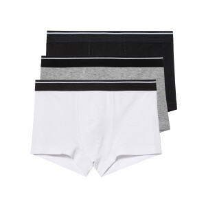 pepperts! 3 jongens boxers (134/140, Zwart/grijs/wit)