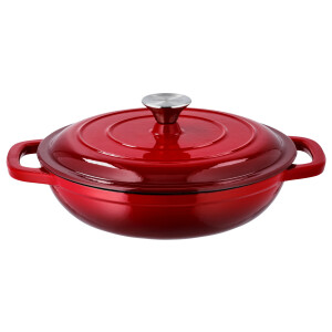 SILVERCREST Gietijzeren pan 26 cm 2,4 L (Rood)