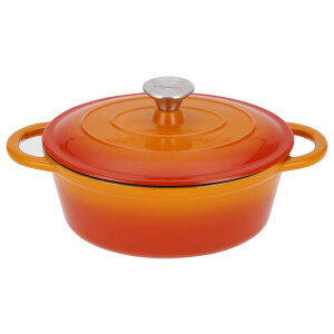 SILVERCREST Gietijzeren pan 25 cm 3 L (Sinaasappel)