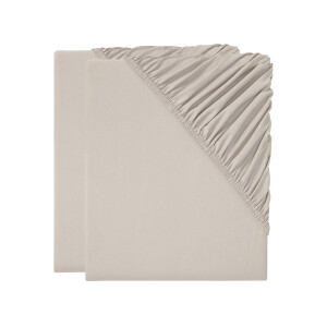 LIVARNO home 2 jersey hoeslakens 140-160 x 200 cm (Beige)