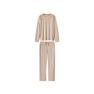 esmara Velours dames pyjama (Beige, M (40/42))