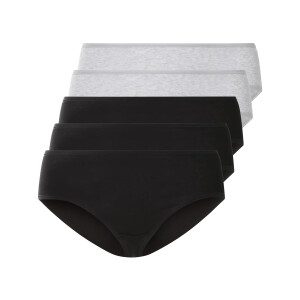 esmara Dames Hipster 5-pack (Zwart/grijs, 3XL)