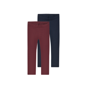 esmara 2 Kinder leggings (Donkerblauw/bordeauxrood, 146/152)