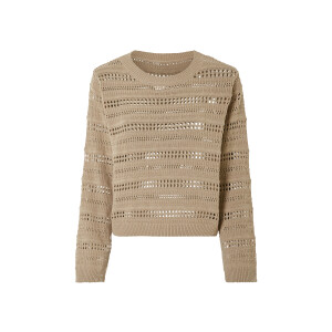 esmara Gebreide trui dames (Beige, XS (32/34))