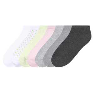 pepperts! 7 Paar kinder sokken (mint/roze/grijs, 39/42)