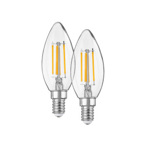 LIVARNO home 2 LED-lampen (Kaars E14 4,2 W 2 stuks)