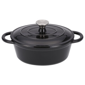 SILVERCREST Gietijzeren pan 25 cm 3 L (Zwart)