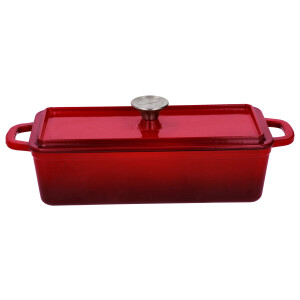SILVERCREST Gietijzeren broodpan (Rechthoekig, Rood)
