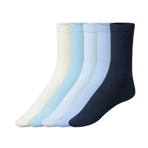 esmara 5 paar dames sokken (Blauw/donkerblauw, 35-38)