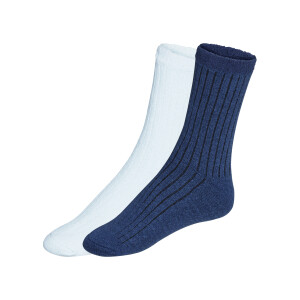 esmara 2 paar dames huissokken (Blauw/lichtblauw, 35-38)