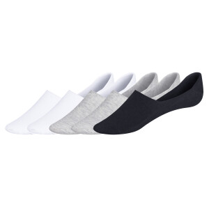 esmara 5 paar dames sneakersokken (Wit/grijs/zwart, 35-38)