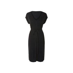 esmara Dames jurk van linnenmix (Zwart, XS (32/34))