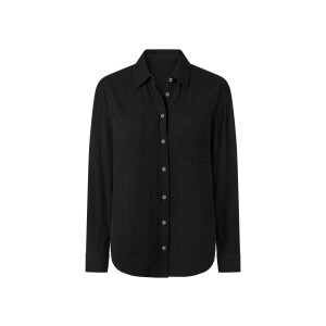 esmara Mousseline dames blouse (Zwart, 44)