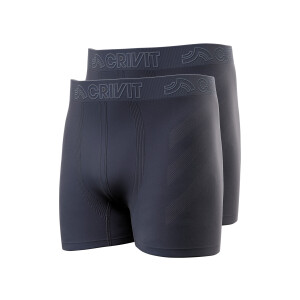 CRIVIT 2 seamless heren sportboxers (Marineblauw, M)