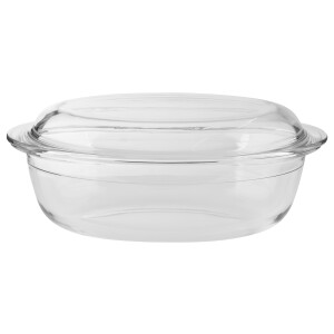 SILVERCREST Glazen ovenschaal met deksel (Ovaal)