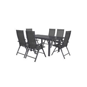 LIVARNO home Aluminium tuinset Houston 7-delig