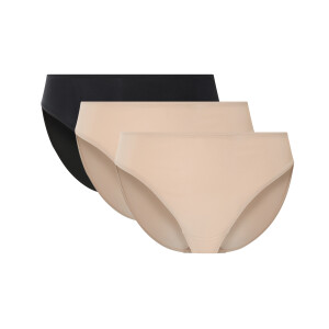 esmara 3 dames slips (S (36/38), Zwart/beige)