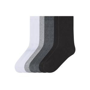 esmara 7 Paar kinder sokken (wit/grijs/donkergrijs/zwart, 35/38)
